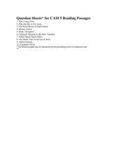 Question Sheets* for CASI 5 Reading Passages