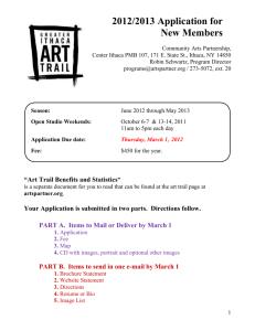 GREATER ITHACA ART TRAIL - Community Arts Partnership