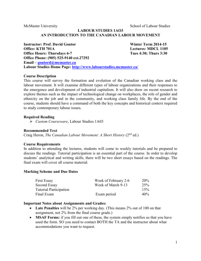 Course Requirements Faculty of Social Sciences