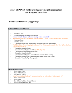 Draft of PINES Software Requirement Specification for Reports