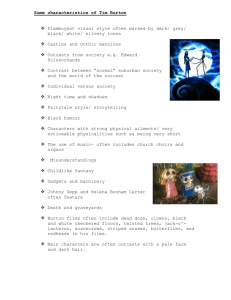 Some characteristics of Tim Burton