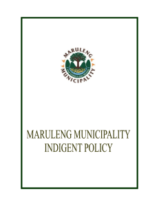 MARULENG INDIGENT POLICY
