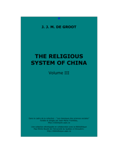 The Religious system of China, volume III