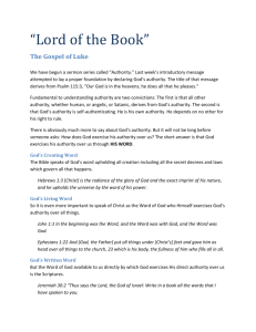 “Lord of the Book” - Grace Baptist Church