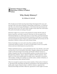 McNeill --Why Study History