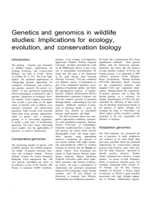 Genetics and genomics in wildlife studies - digital