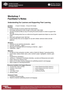 Workshop 1 - Facilitator`s notes