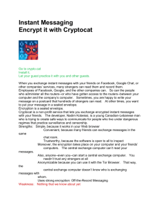 Cryptocat, encrypted instant messaging