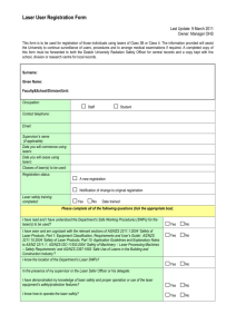 Laser User Registration Form