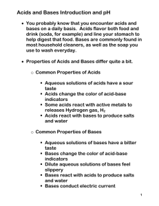 Acids and Bases