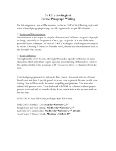 ENG1D - Romeo and Juliet – Formal Paragraph Writing