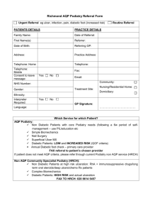 Richmond AQP Podiatry referral form with providers