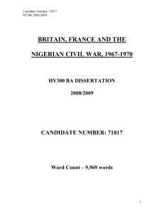 britain, france and the nigerian civil war, 1967-1970