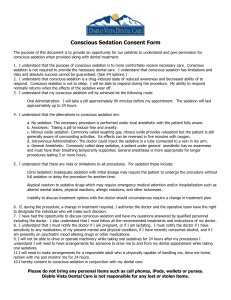Consent for Conscious Sedation