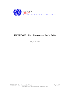 UN/CEFACT – XXXX Technical Specification