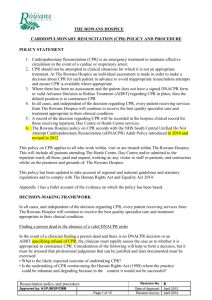 Resuscitation Policy