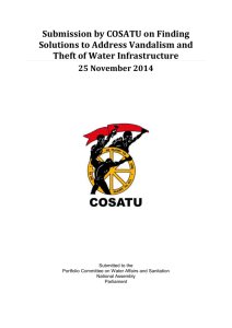 Submission by COSATU on Finding Solutions to Address Vandalism