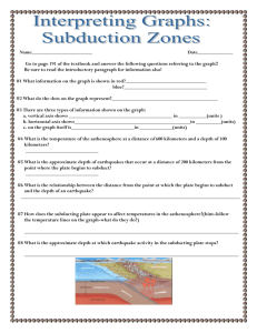 Interpreting Graphs: Subduction Zone & Temperatures