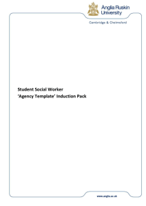 Placement induction template for social care agencies