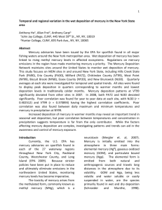 1 Temporal and regional variation in the wet deposition of mercury