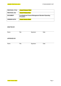 IP Management SOP