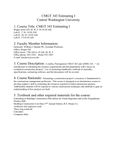 CMGT XXX Electrical - Central Washington University