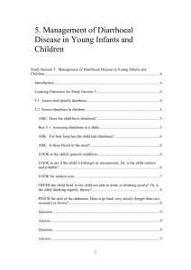 5. Management of Diarrhoeal Disease in Young Infants and Children