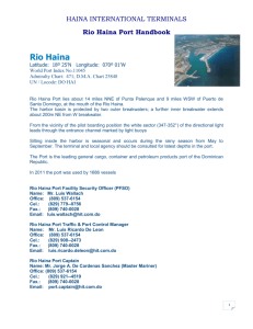 HAINA INTERNATIONAL TERMINALS Rio Haina Port Handbook