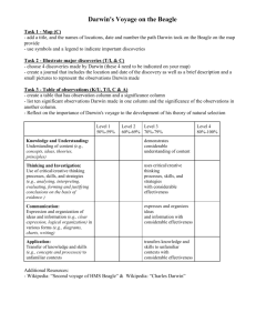 tracing Darwin - assignment