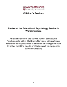 Education Psychology Service Report - Final Version