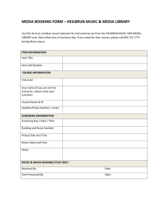 Media Booking Form (Word)
