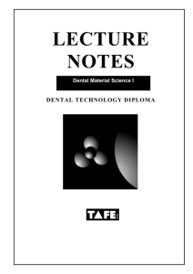 Materials Science 1 student notes 2007