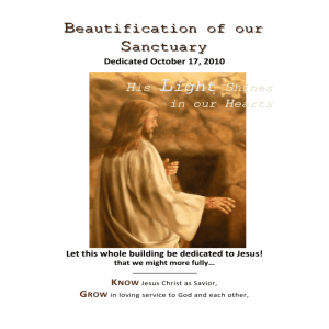 Beautification of Sanctuary Booklet 2010 Members