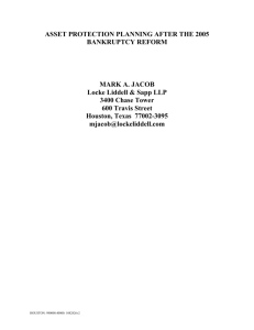 Asset Protection Planning After The 2005 Bankruptcy