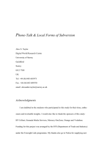 Phone-Talk & Local Forms of Subversion