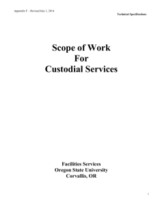 Scope of Work - Facilities Services