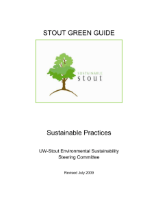 Stout Green Guide - University of Wisconsin