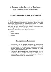 WORKING DRAFT - Colchester Community Voluntary Services