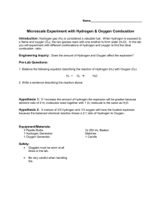 Microscale Experiments with Hydrogen