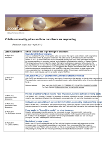 Volatile commodity prices and how our clients responding