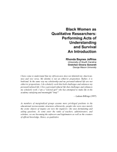 Jeffries/Generett– Black Women as Qual Researchers