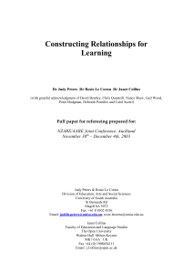 Constructing Relationships for Learning (DOC