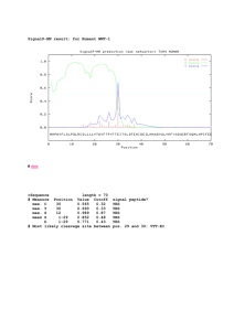 SignalP-NN result: for Humant WNT-1