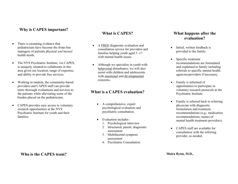 CHILD And ADOLESCENT PSYCHIATRIC EVALUATION