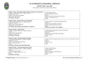 Cathedral Service Sheet June 2014