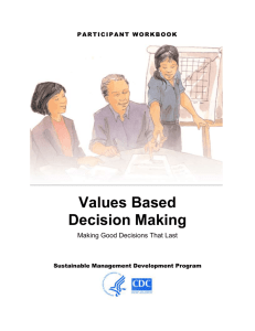 Values Based Decision Making