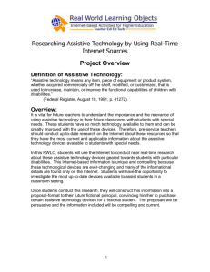 Researching Assistive Technology by Using Real