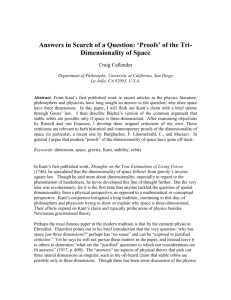 An Answer in Search of a Question: - PhilSci