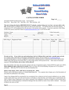 2016 AGM Cattle Entry Form
