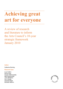 Literature review - Arts Council England